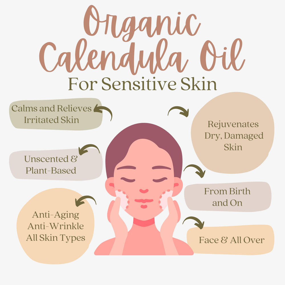 Everyday Beauty calendula oil pump top for easy daily application
