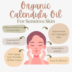 Everyday Beauty calendula oil pump top for easy daily application