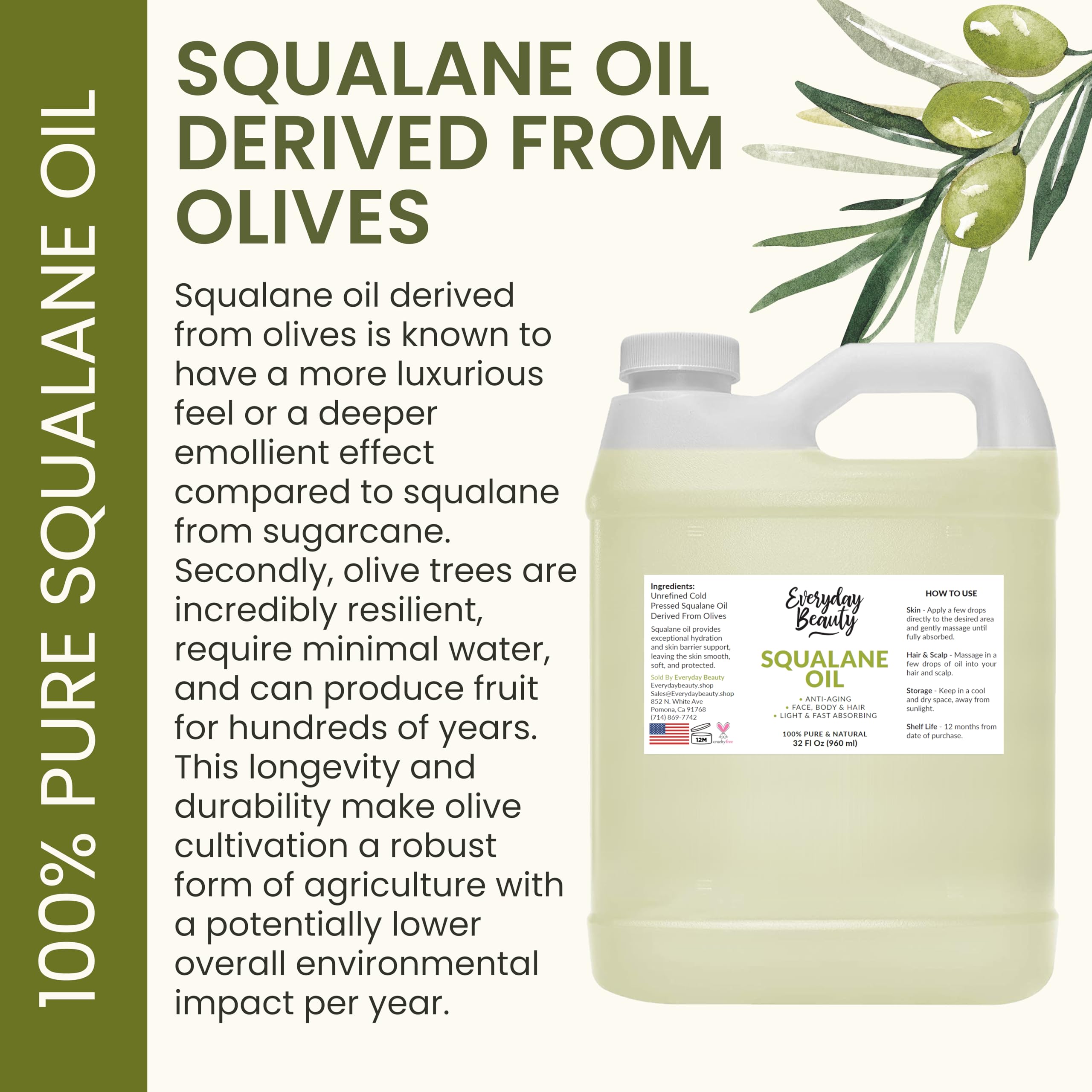 Everyday Beauty huile-squalane absorption-rapide: routine beauté polyvalente et efficace.