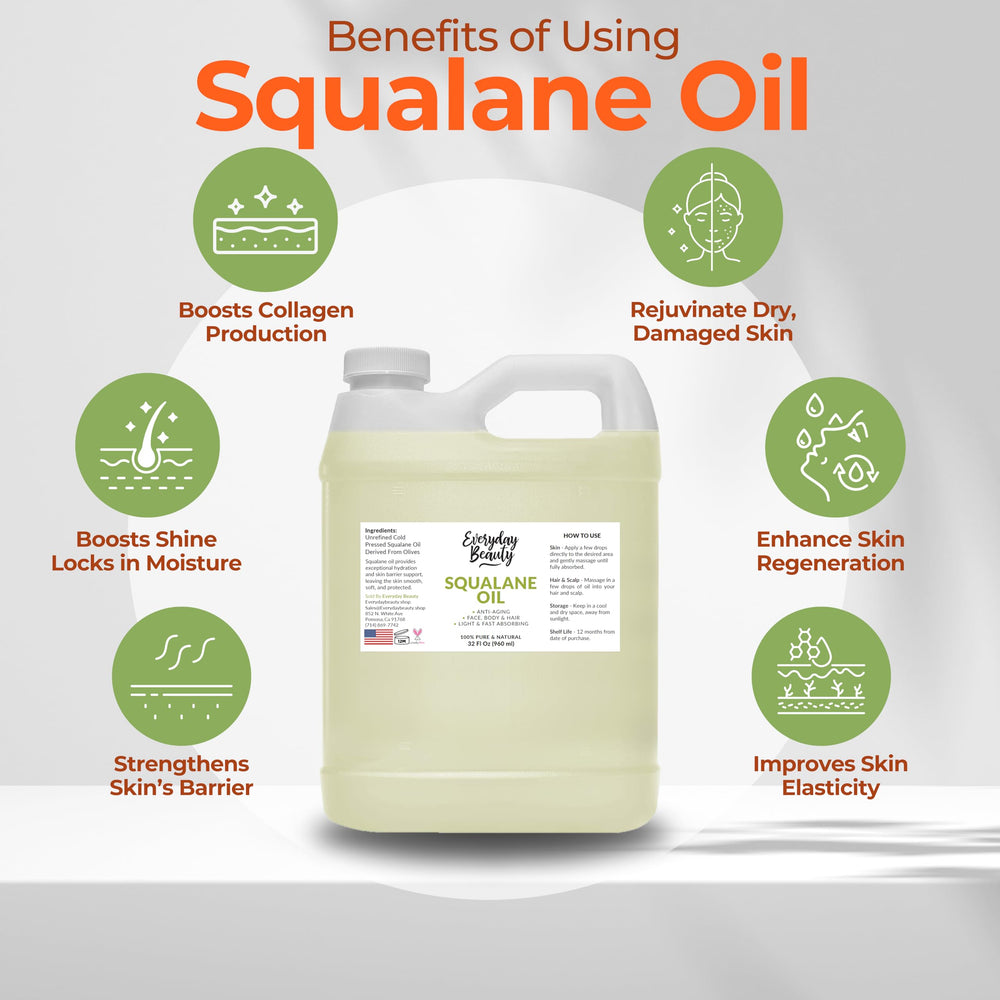 Everyday Beauty huile-squalane application-corps: peau veloutée et protection naturelle.