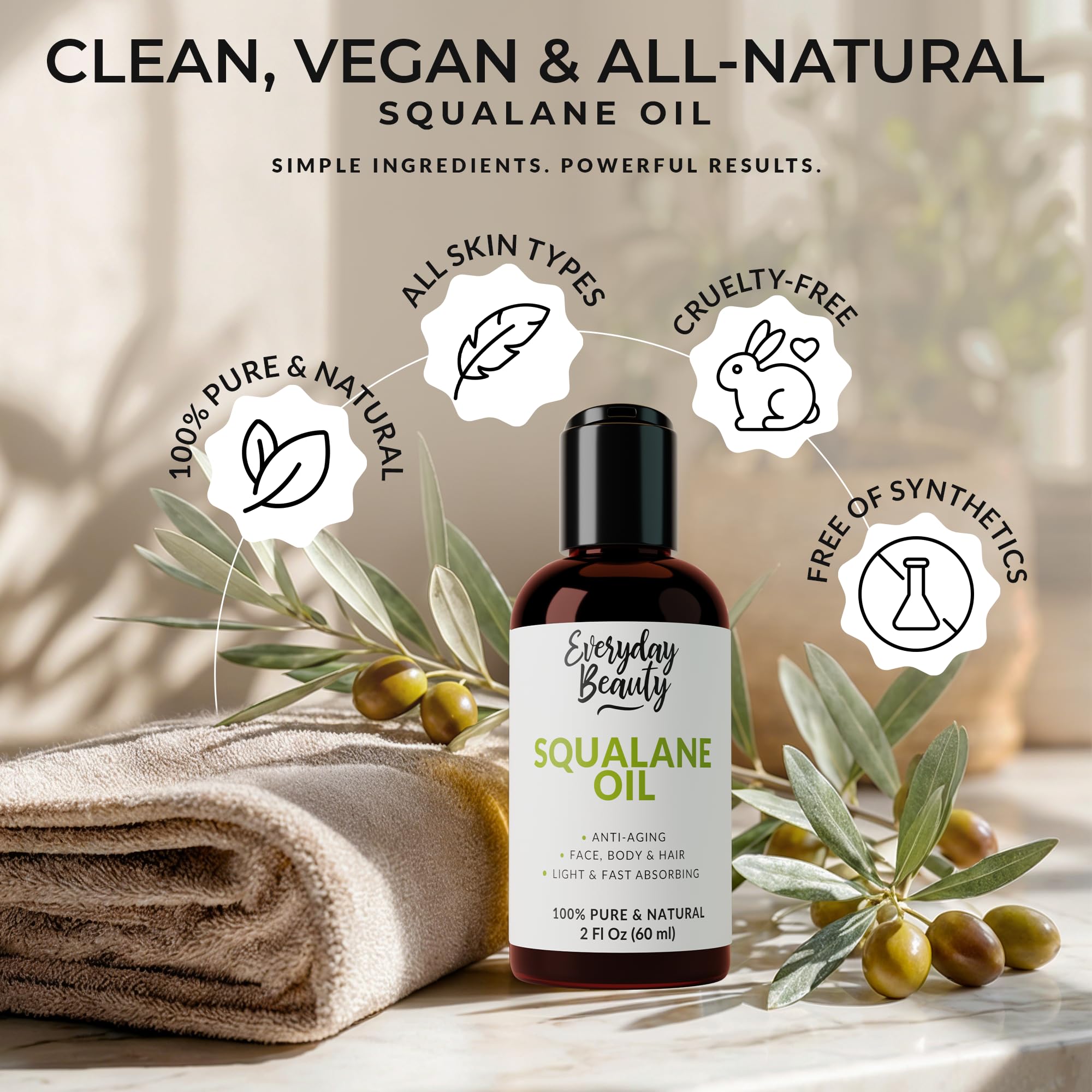 Routine beauté quotidienne simplifiée grâce à Everyday Beauty squalane.