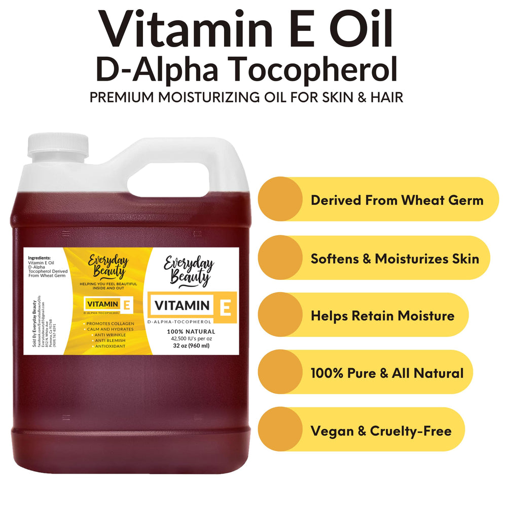 Everyday Beauty huile vitamine E, application visage, hydrate et apaise