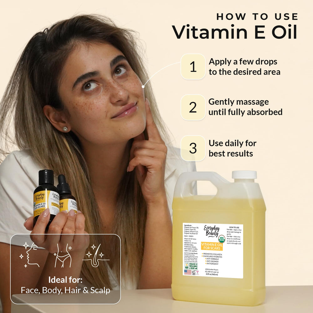 Everyday Beauty huile vitamine E bio – hydratation durable des ongles et de la peau.