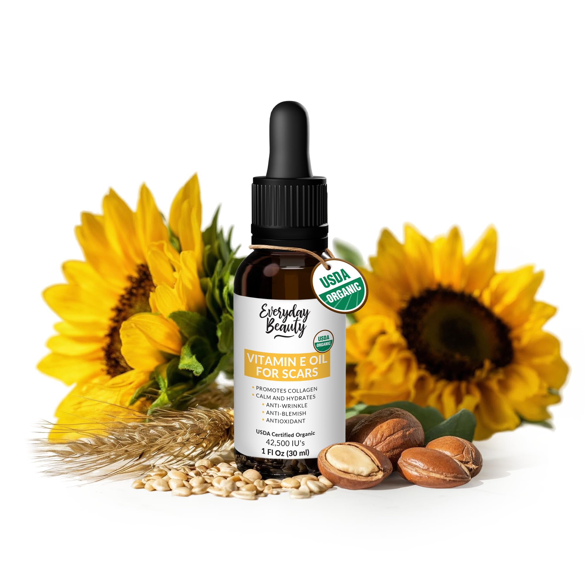 Everyday Beauty huile vitamine E – cicatrices et texture peau plus lisse