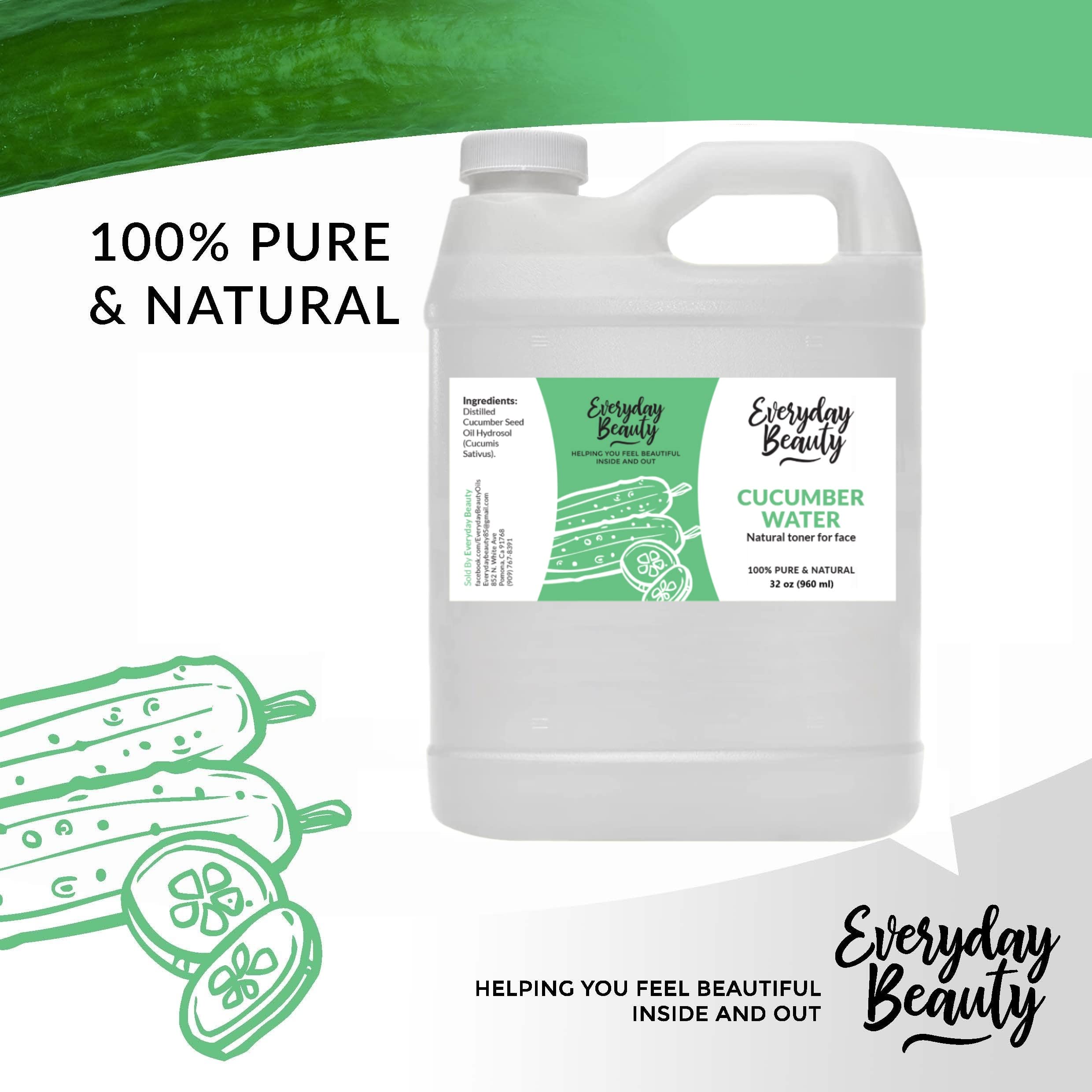 Hydrosol Concombre Everyday Beauty utilisé sur le visage pour hydratation.