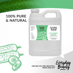 Hydrosol Concombre Everyday Beauty utilisé sur le visage pour hydratation.