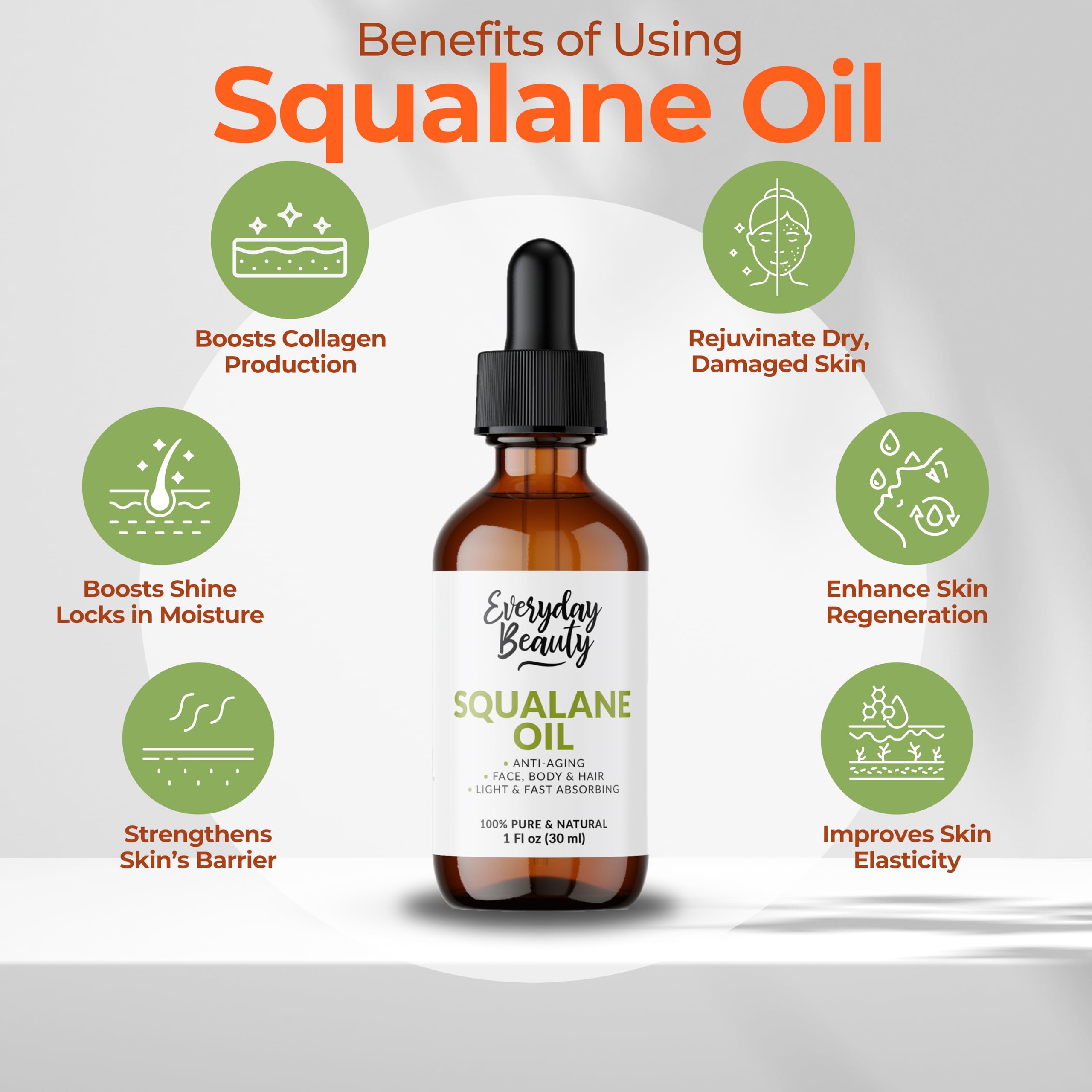 Everyday Beauty Squalane – huile adaptée cheveux pour brillance naturelle