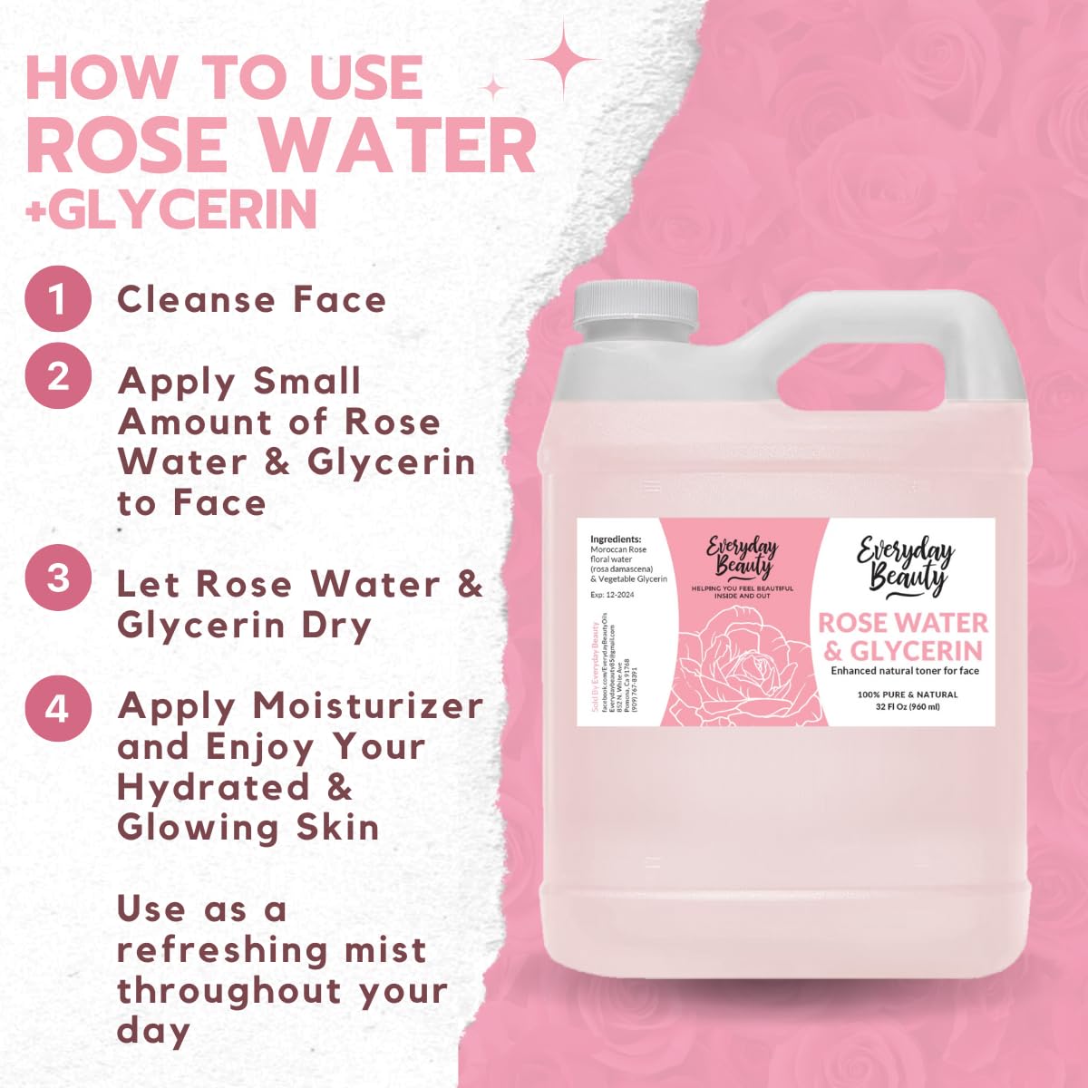 Rituel beauté quotidien: hydratation, fraîcheur et douceur.