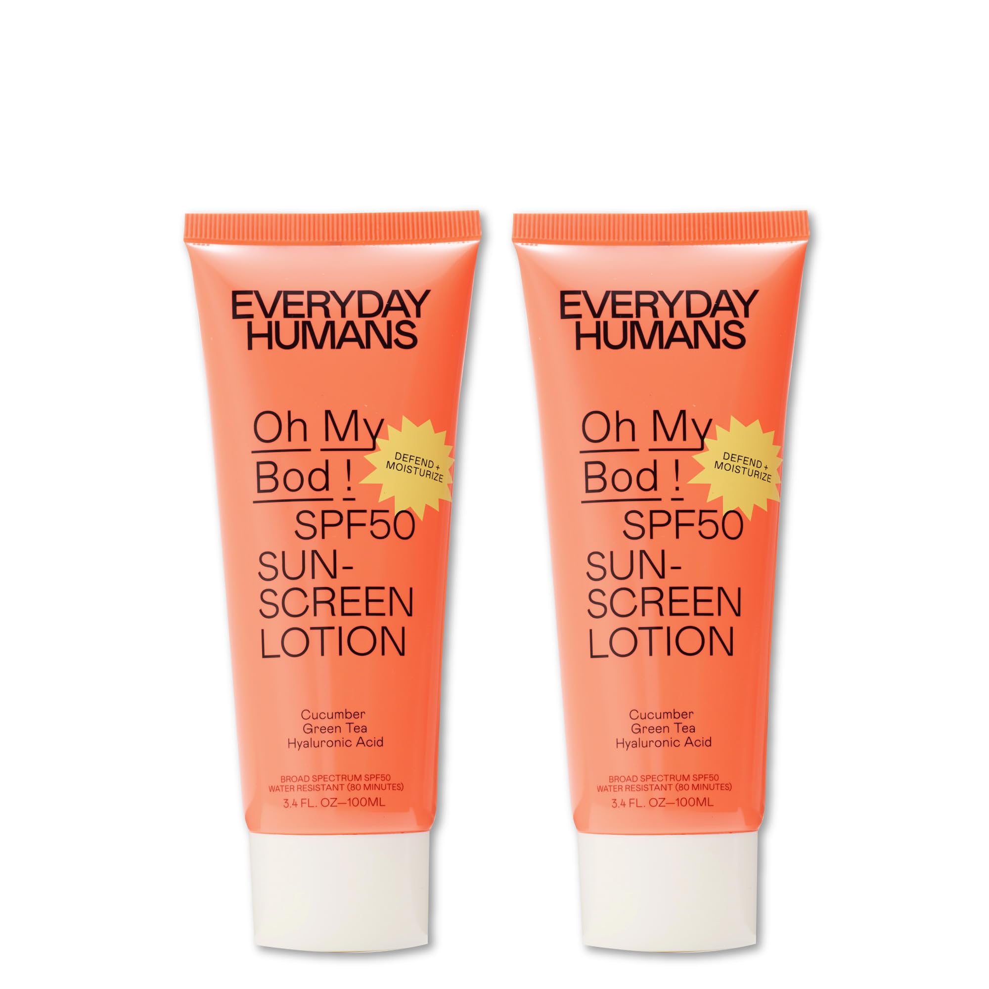 Oh My Bod SPF50 Everyday Humans – bouteille visage et corps, protection pratique et légère.