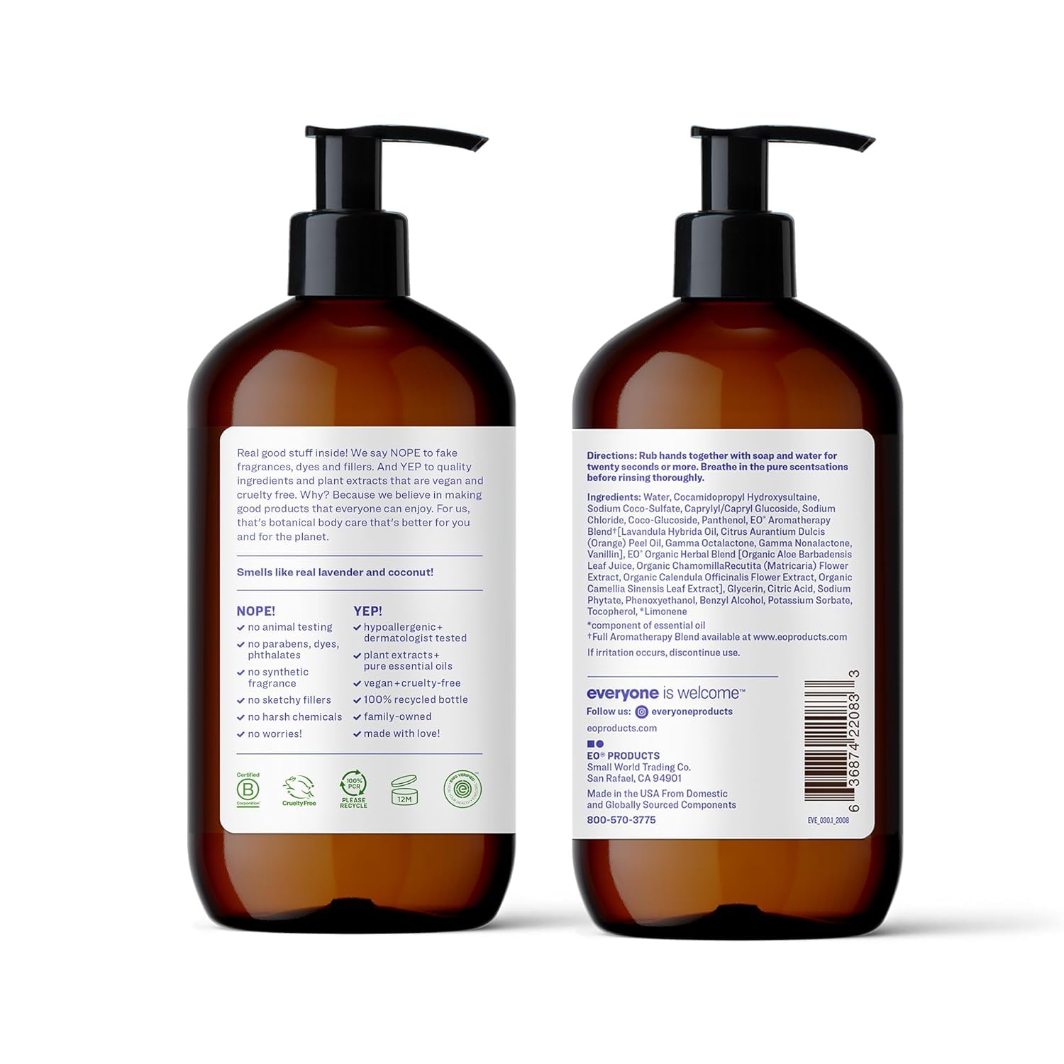 Parfum aromatique lavande-coco pour une sensation apaisante.