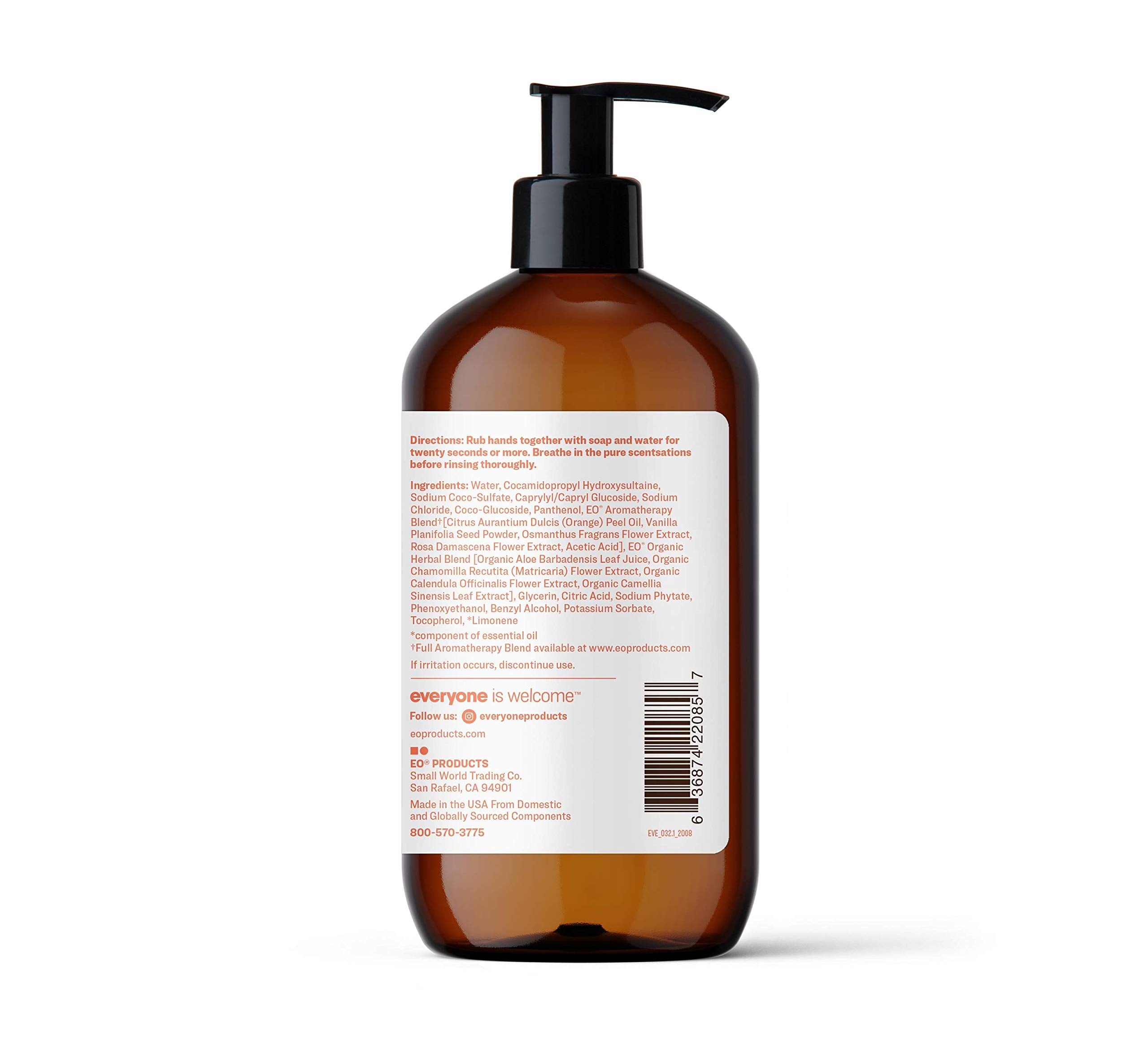 Everyone for Every Body savon main abricot-vanille emballage variable, option pratique pour les etablissements