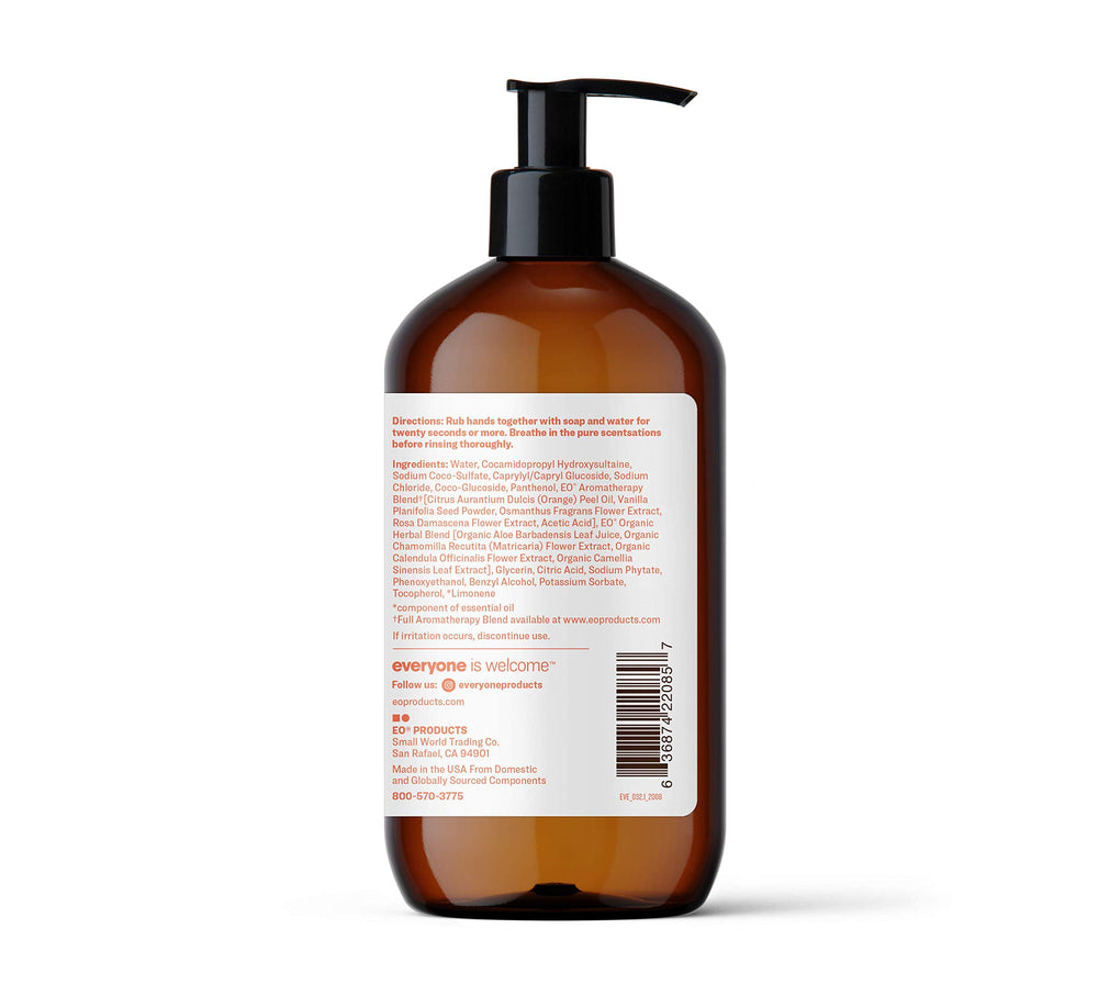 Everyone for Every Body savon main abricot-vanille emballage variable, option pratique pour les etablissements