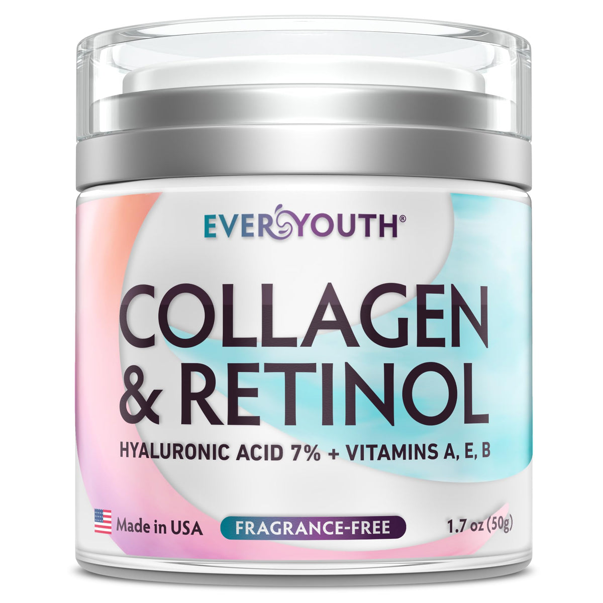 Everyouth crème collagène visage bouteille — hydratation durable pour une peau douce.