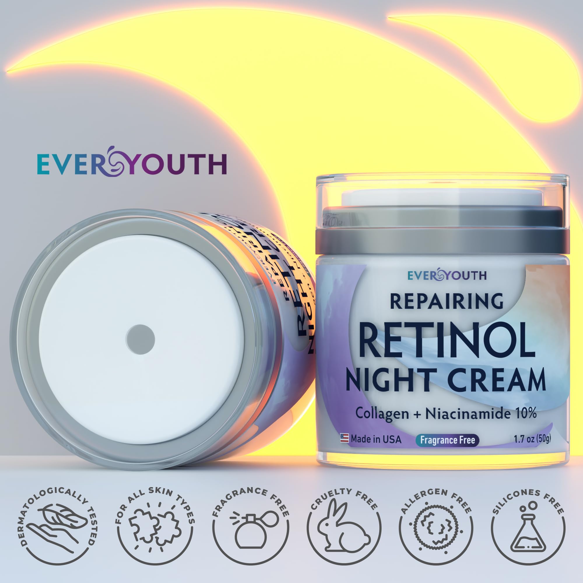 Everyouth crème nuit revitalisante: rituel nocturne pour un éclat au matin.