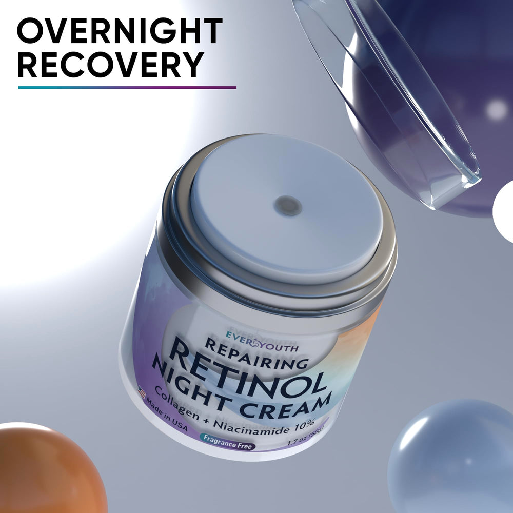 Everyouth crème nuit visage collagene flacon: soutien l'élasticité et la fermeté.