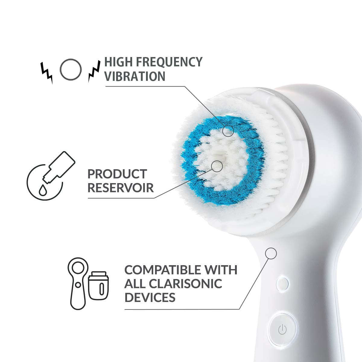 Tête de brosse Evetree compatible Mia 2 élimine les impuretés en douceur.