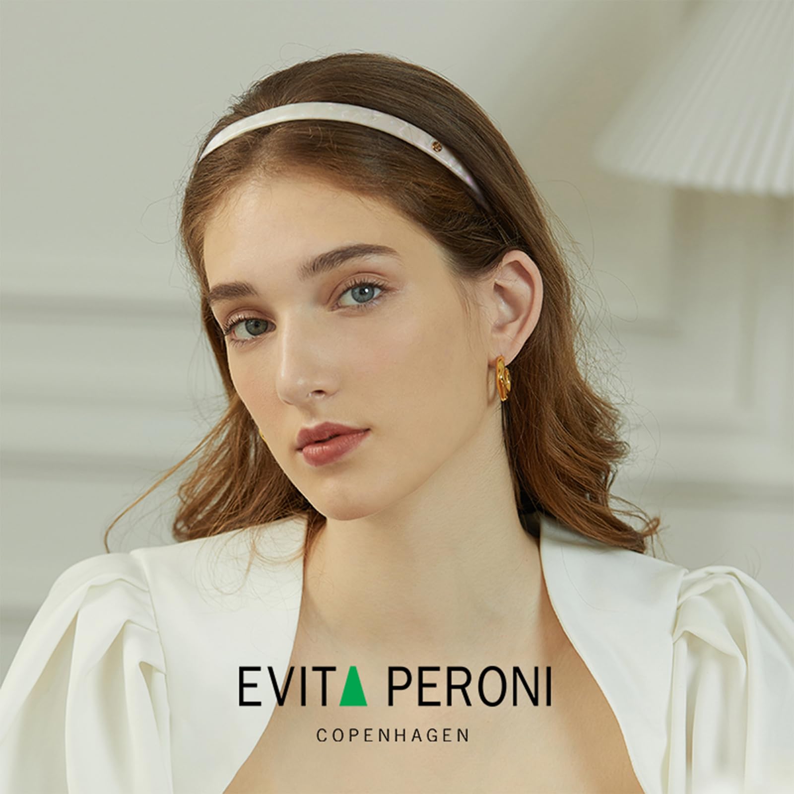 Evita Peroni bande-cheveux en acétate, haute élasticité pour un ajustement sûr.