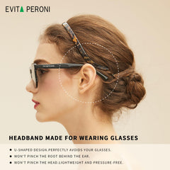 Evita Peroni, bande-cheveux-lunettes-compatibles, pratique lors du maquillage.