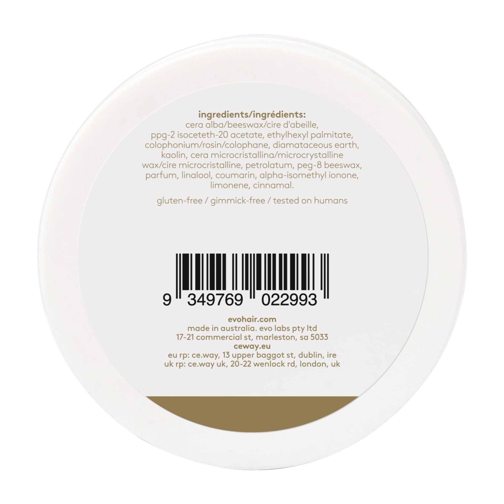 EVO Cassius argile coiffage tenue ferme fini mat pour styles durables