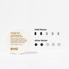 Texture et séparation visibles sur cheveux courts avec EVO Casual Act.