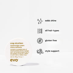 EVO Crop Strutters : cheveux courts définis avec texture naturelle.