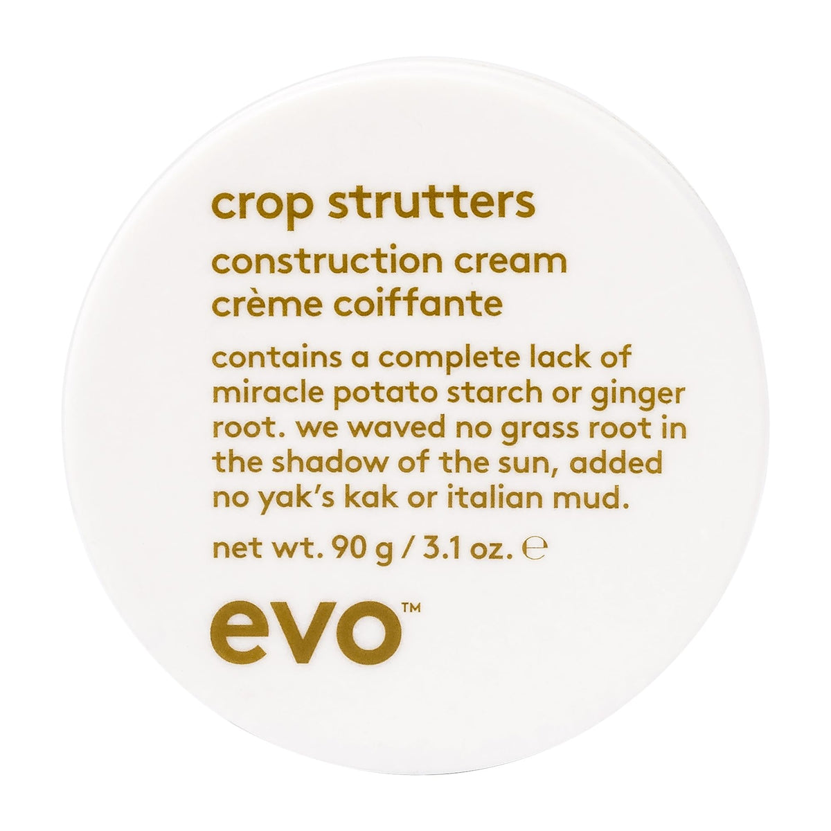EVO Crop Strutters : bouteille crème coiffante offrant définition et tenue modérée.