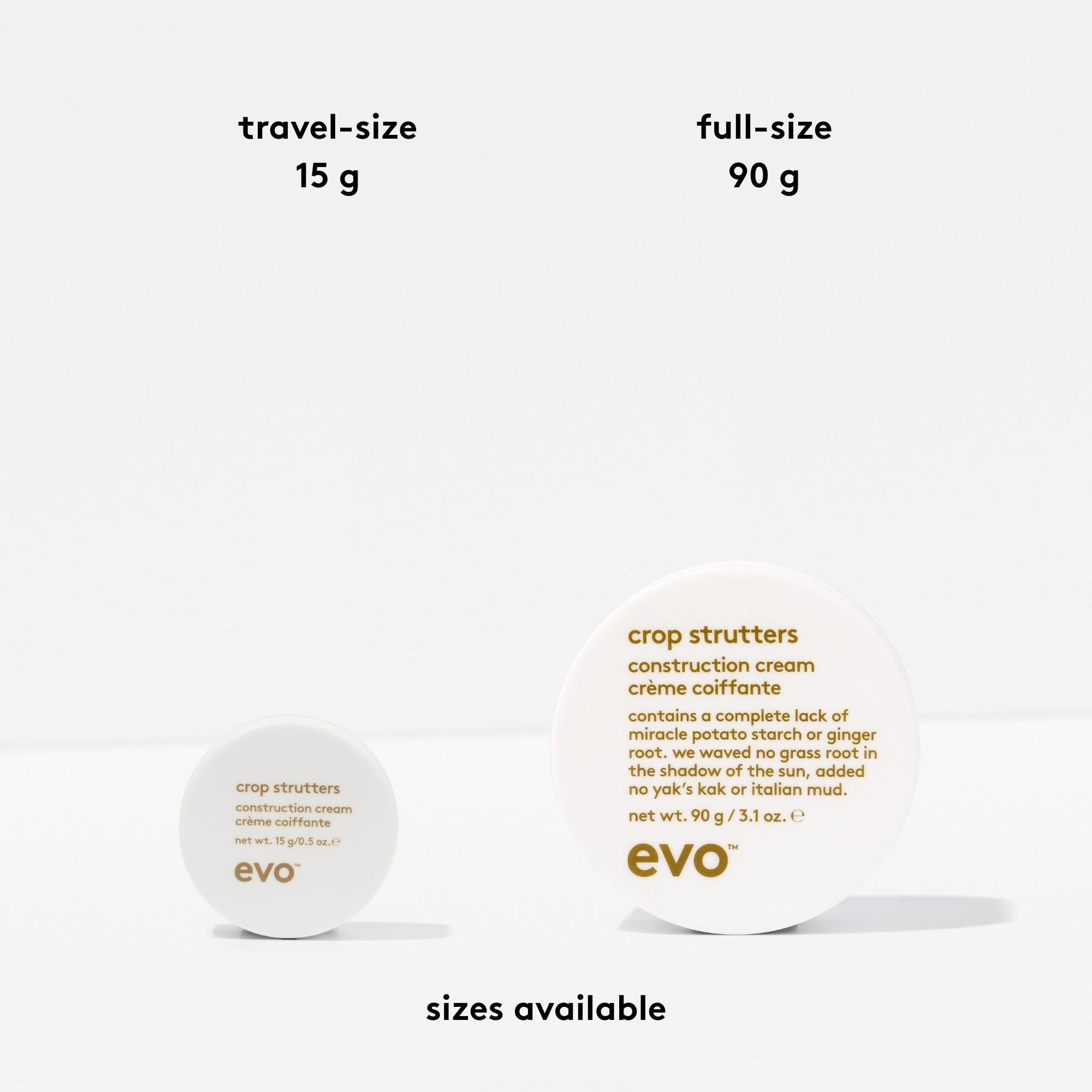 EVO Crop Strutters : lavage facile sans résidu après le coiffage.