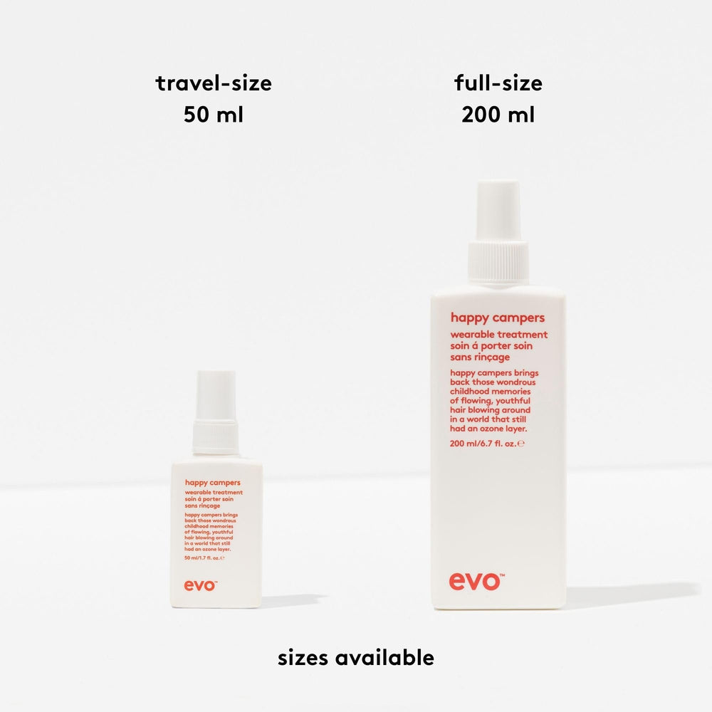 Protection UV EVO Happy Campers, soin quotidien pour cheveux protégés du soleil.
