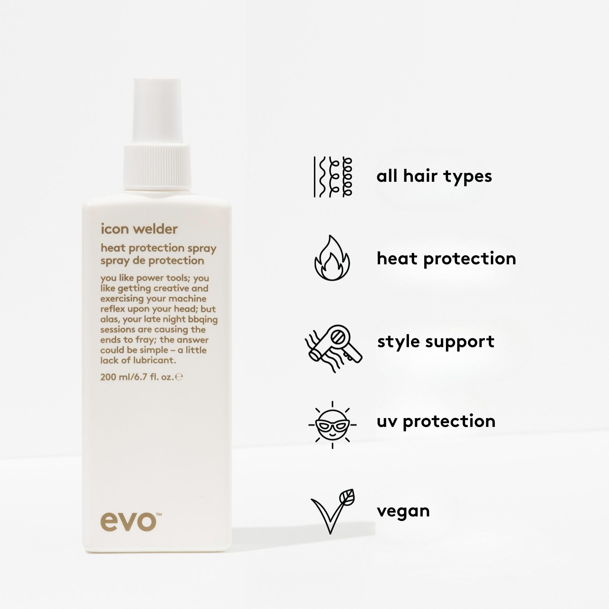EVO Icon Welder : mémoire de forme et volume qui tiennent toute la journée.