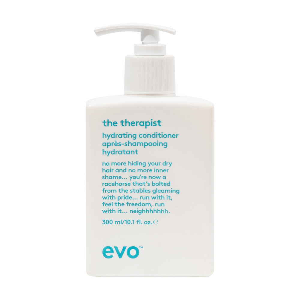 EVO Le Thérapeute Hydratant, bouteille montrant hydratation et soin en profondeur.