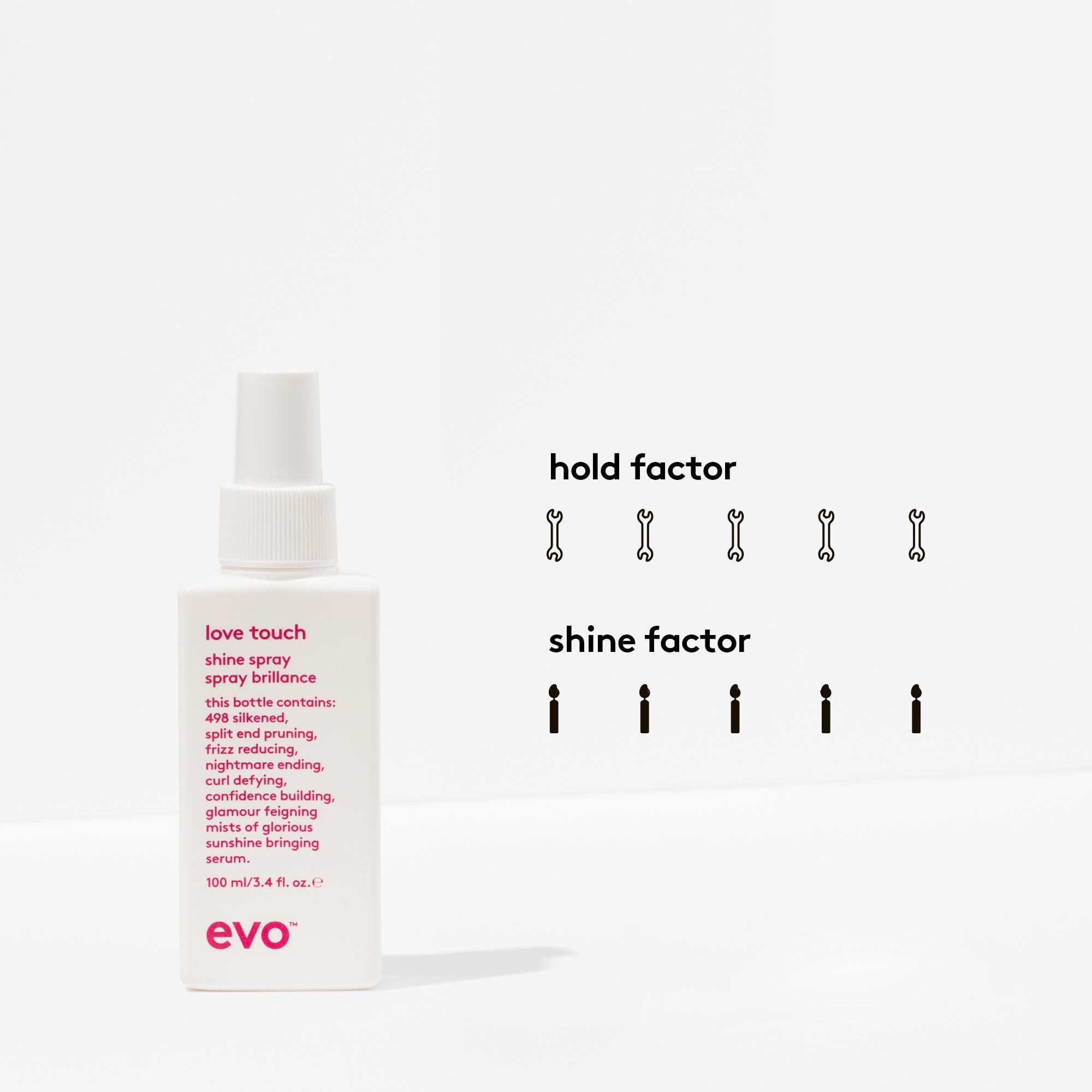 EVO Love Touch Shine Spray – brillance durable après coiffage