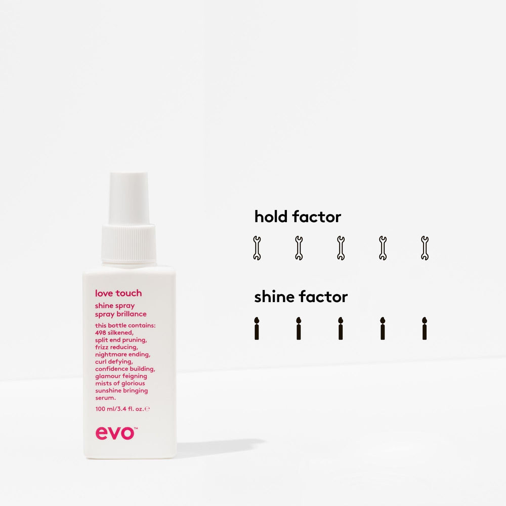 EVO Love Touch Shine Spray – brillance durable après coiffage