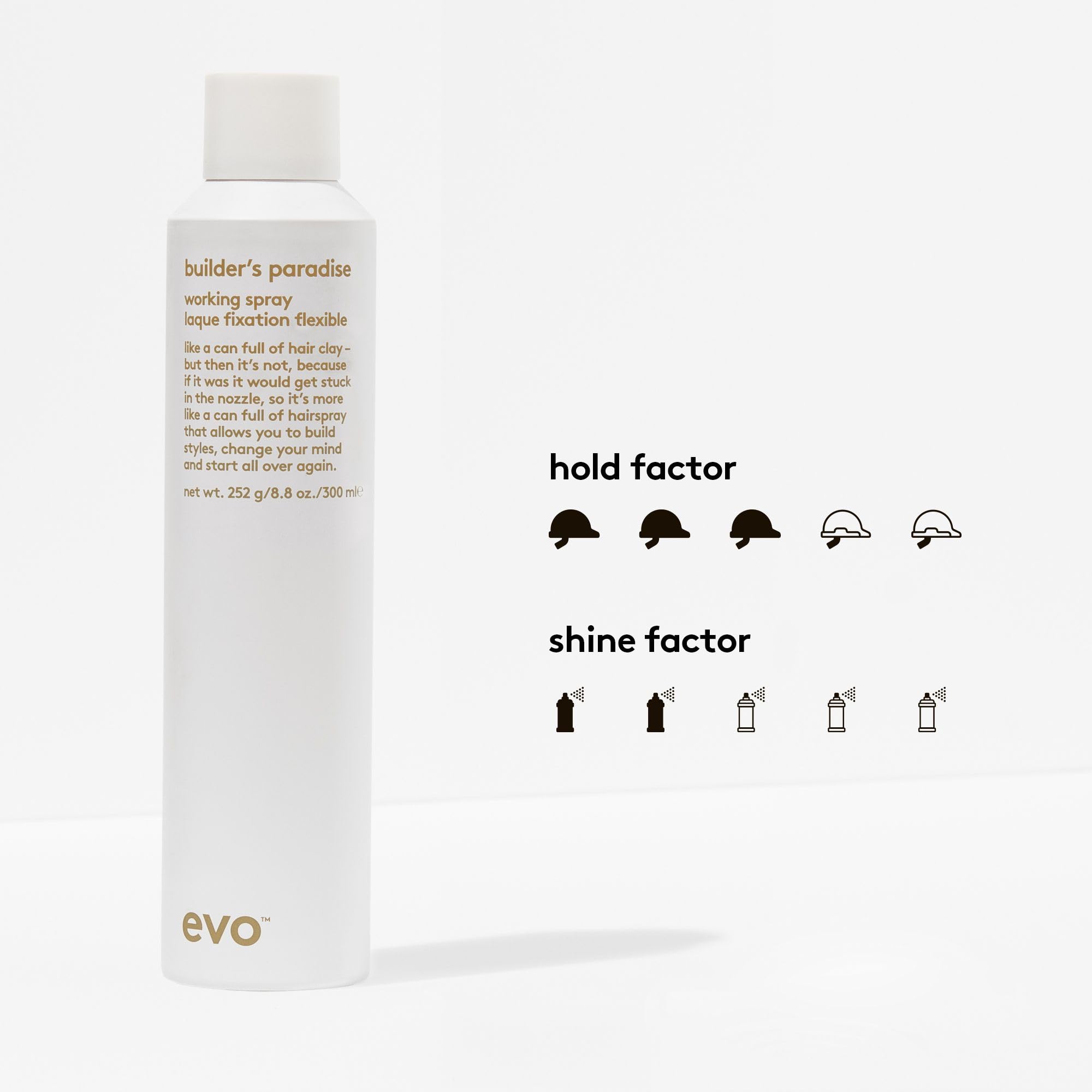 EVO Builder's Paradise Fixatif, texture tactile naturelle donnant du volume.