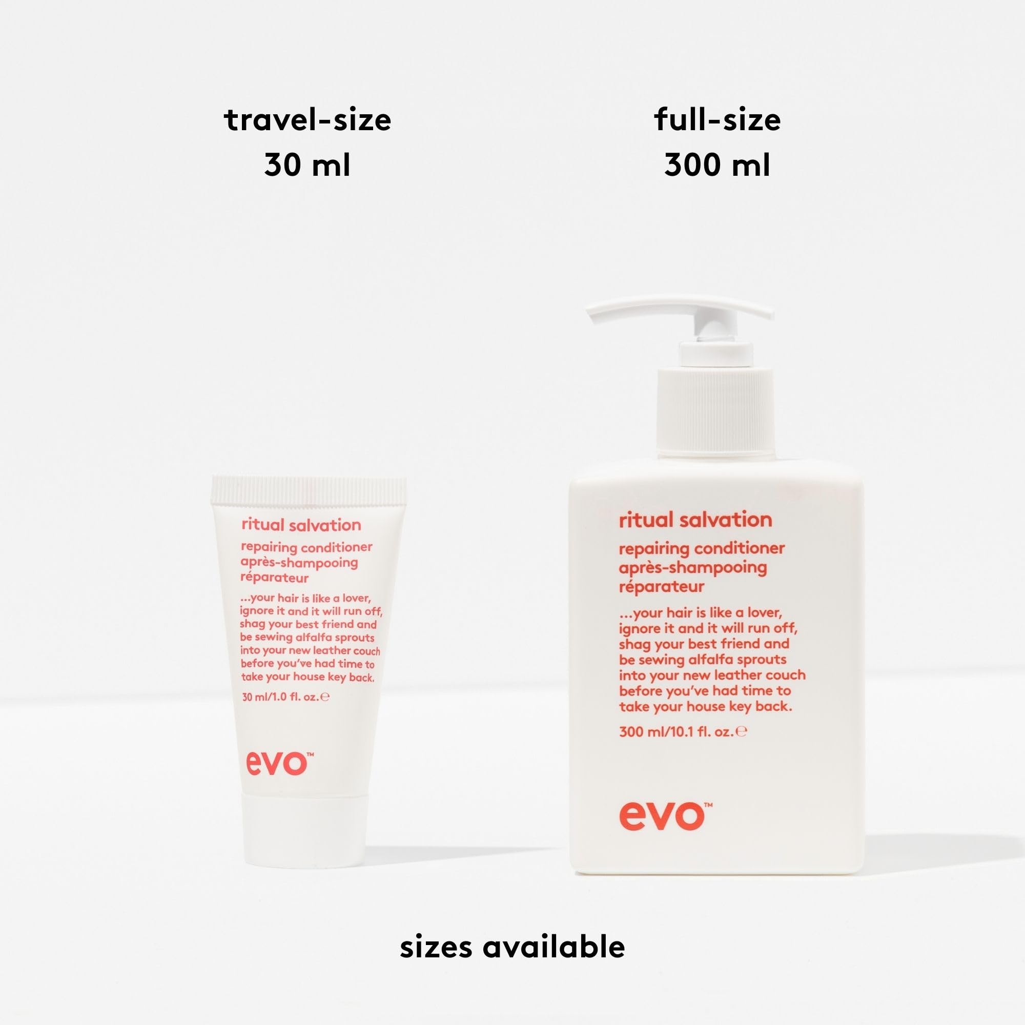 Emballage ergonomique EVO Ritual Salvation facile à saisir sous la douche