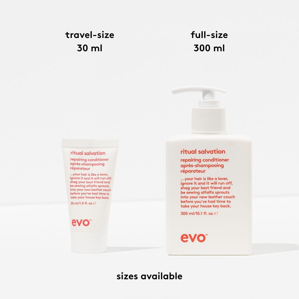Emballage ergonomique EVO Ritual Salvation facile à saisir sous la douche