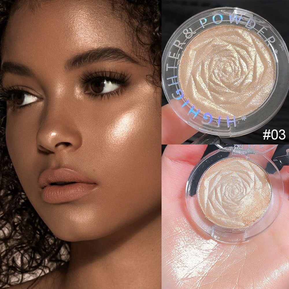 evpct joues illuminateur palette champagne or met en valeur les pommettes avec lumière.