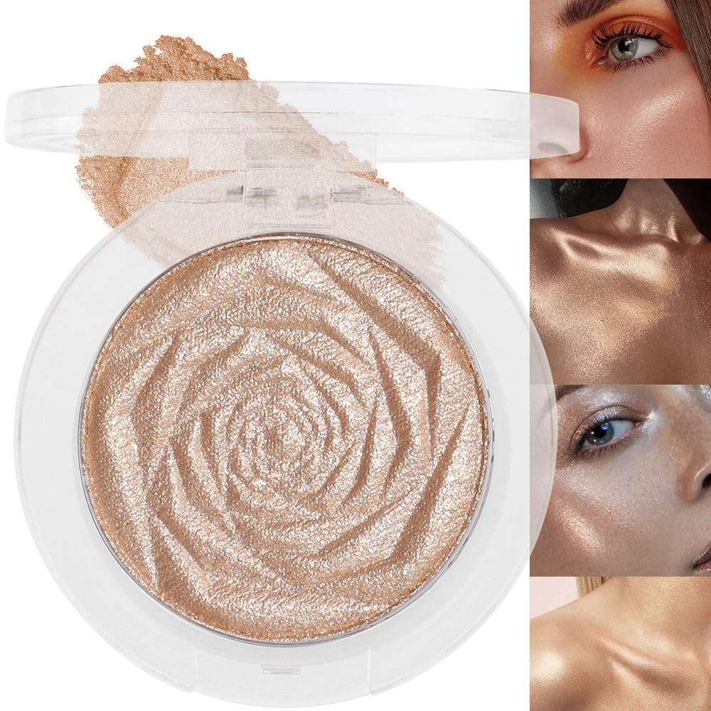 evpct visuel illuminateur visage palette champagne or offre un éclat durable sur le visage.