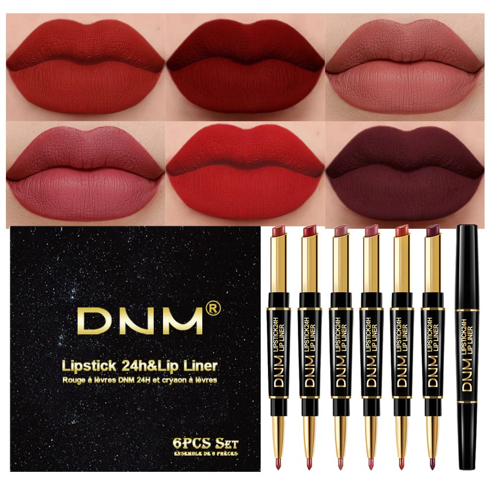 evpct coffret 6 pièces, lèvres rouge double-face pour contour précis et couleur intense.
