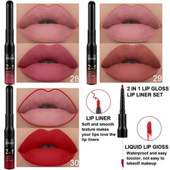 evpct crayon contour levres duo 2 en 1 pour tracé net et couleur intense