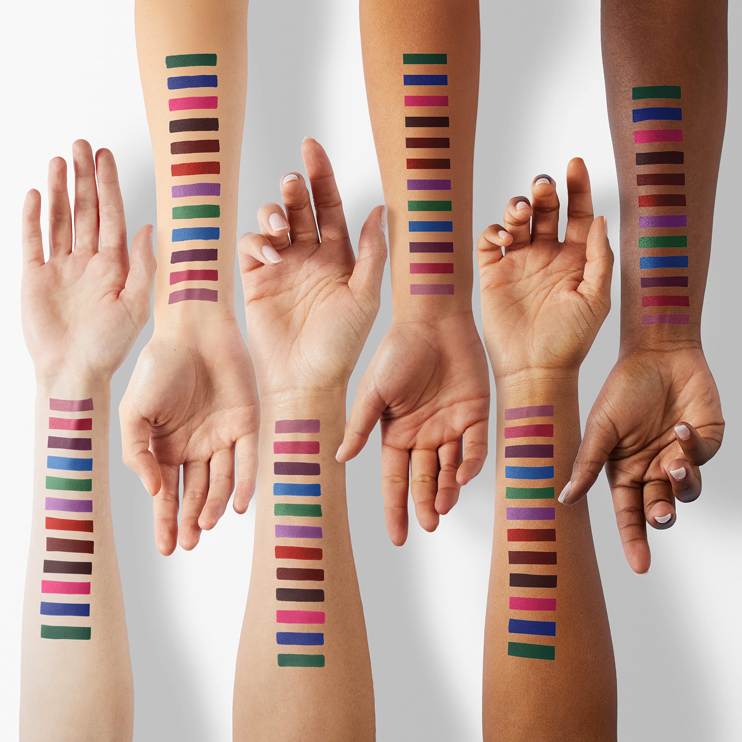 evpct crayons yeux 12 couleurs brillant et métallisé pour des looks variés