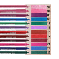 evpct crayons yeux 12 couleurs à paillettes et perles pour un éclat subtil