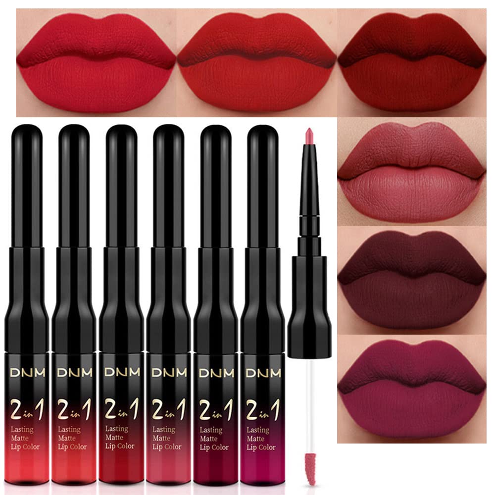 evpct ensemble 6 teintes matte lèvres: couleur durable pour toute la journée