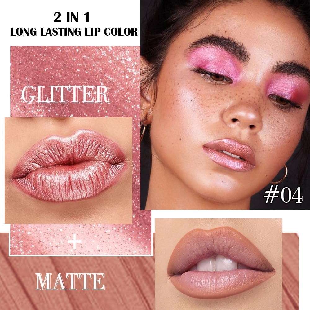 evpct ensemble maquillage 2 en 1 rose doré: application simple.