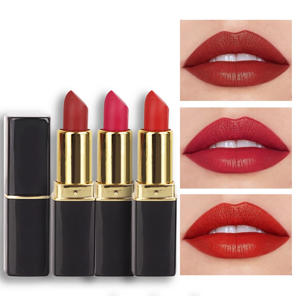 evpct ensemble rouge matte 3pcs, trio polyvalent pour tous les looks.