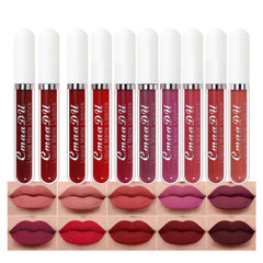 Ensemble evpct 10 rouges a levres matte, look polyvalent et longue tenue.