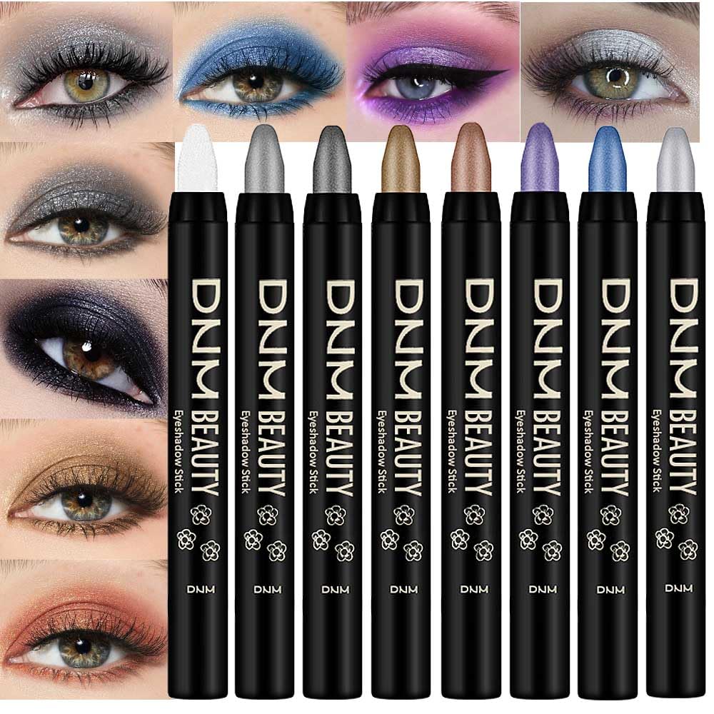 ÉvpcT ensemble sticks yeux avec paillettes perle blanc pour un éclat lumineux