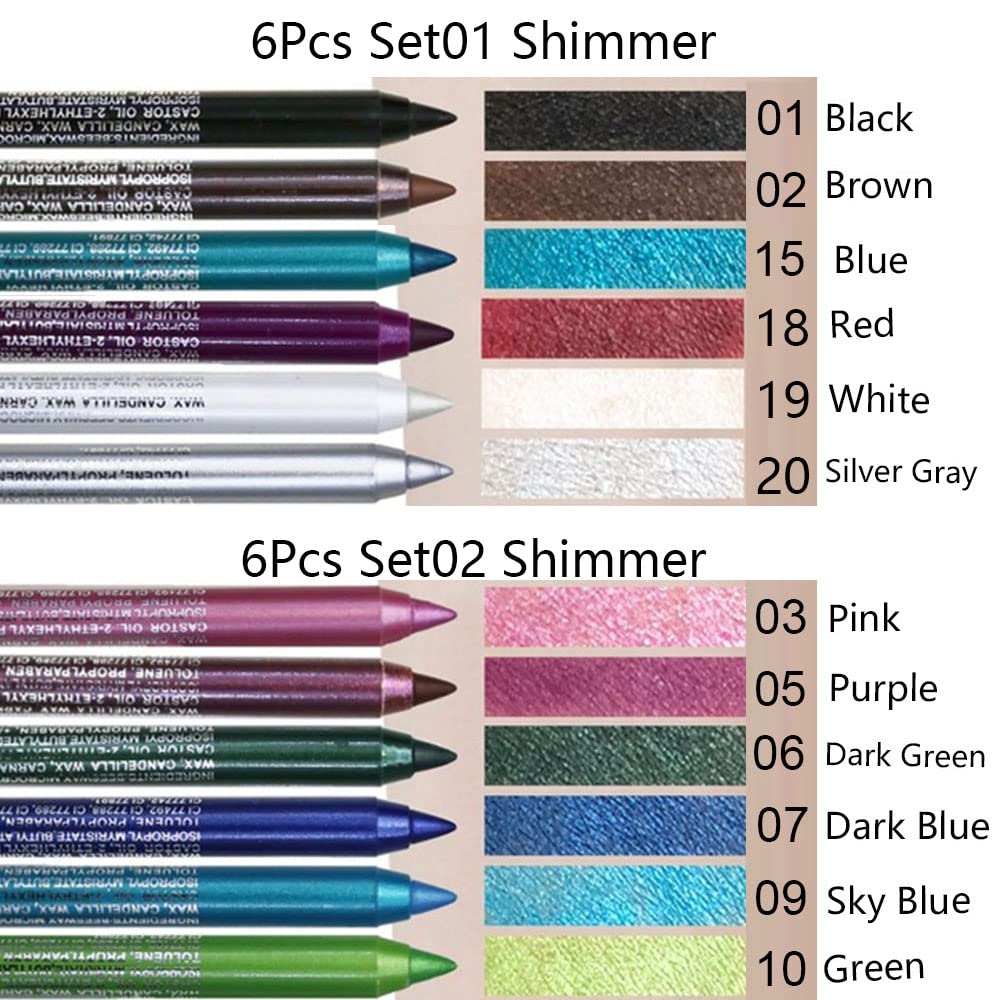 evpct eyeliner argent scintillant, regard lumineux et durable