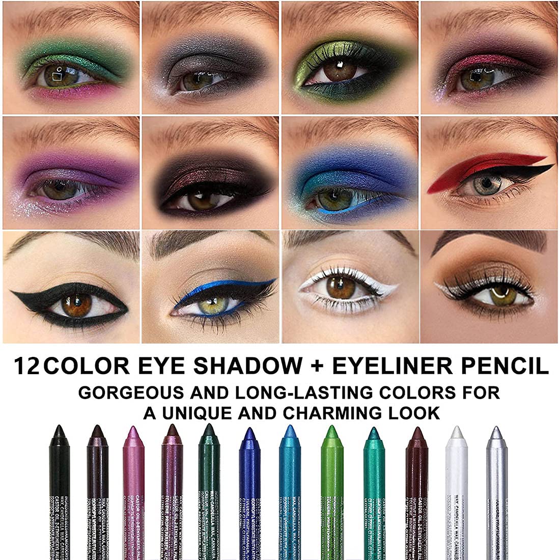 evpct eyeliner bleu scintillant, accent dramatique et application facile