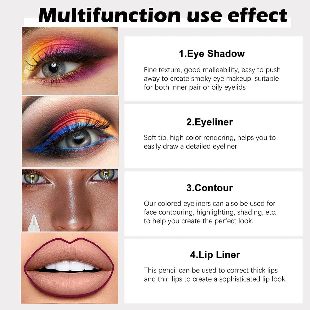 evpct eyeliner noir scintillant, contour profond et contrôle précis