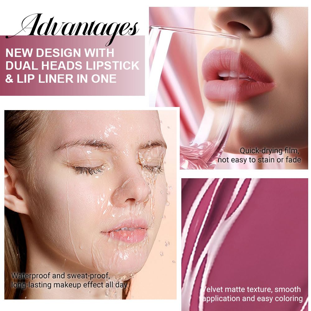 evpct finition matte veloutee sur les lèvres pour un look élégant et léger